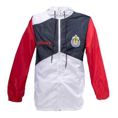 CHAMARRA ROMPEVIENTOS TRICOLOR CHIVAS