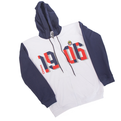 CHAMARRA COMBINADA AZUL Y BLANCO 1906 CHIVAS