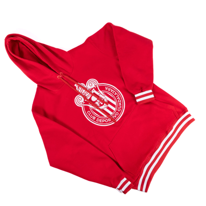 SUDADERA ROJA ESCUDO MONOCROMÁTICO CHIVAS